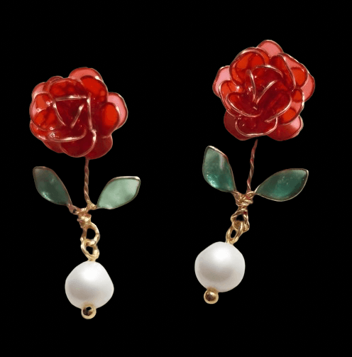 Rose Handmade Earrings