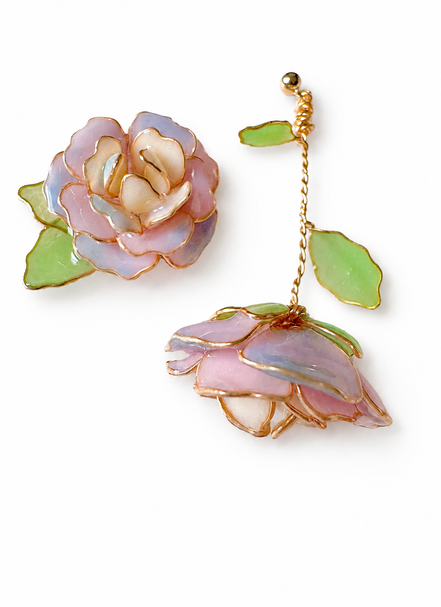 Handmade Paloma Rose Flower Earrings