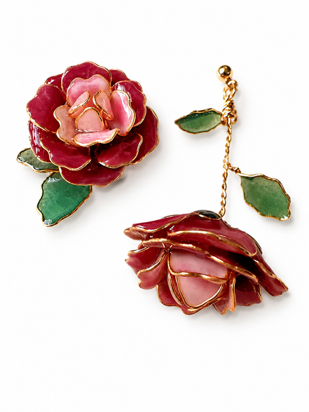 Handmade Paloma Rose Flower Earrings