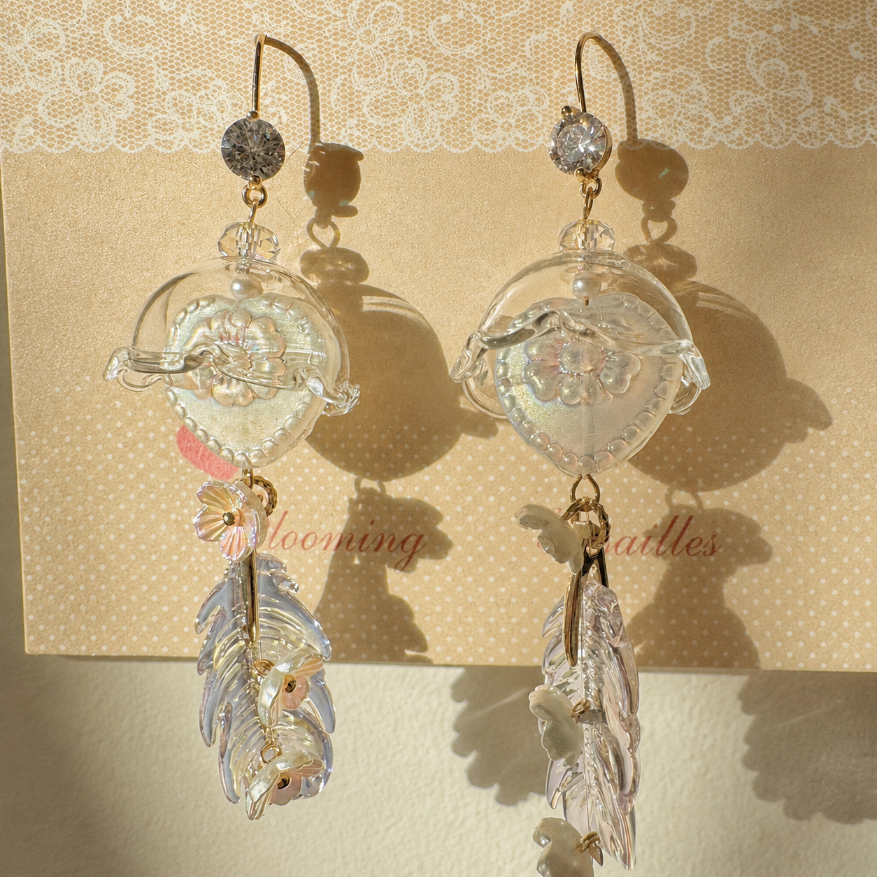Dreamcatcher Earrings, Boho Feather Dangle Earrings