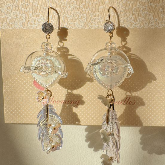 Dreamcatcher Earrings, Boho Feather Dangle Earrings
