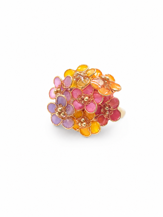 Handmade Resin Floral Bouquet Stud Earrings