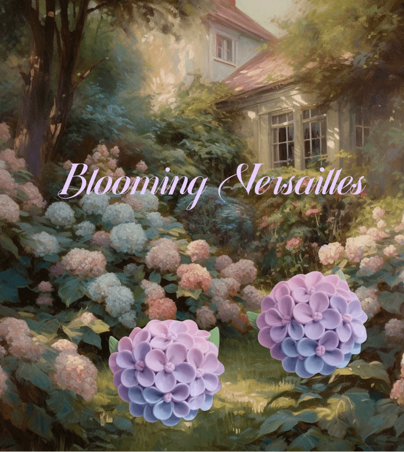 HANDMADE CLAY HYDRANGEA EARRINGS