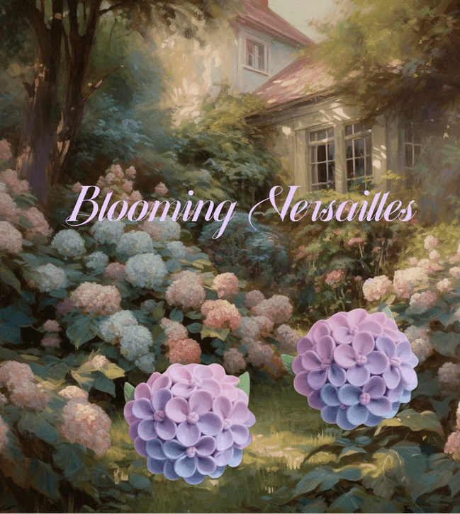 HANDMADE CLAY HYDRANGEA EARRINGS