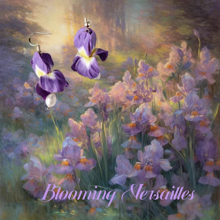 Handmade Clay Iris Earrings