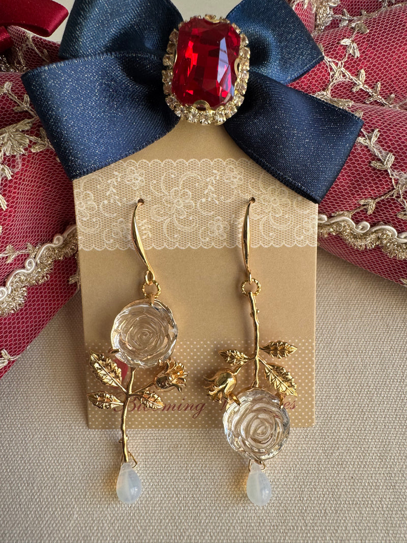 Crystal Rose Earrings