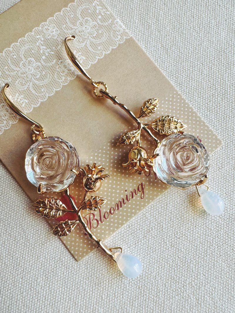 Crystal Rose Earrings