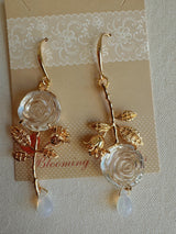 Crystal Rose Earrings