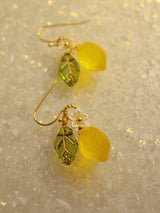 Handmade Fresh Lemon Earrings