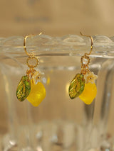 Handmade Fresh Lemon Earrings