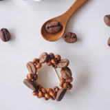 Real Coffee Bean Brooch/ Coffee Lover Pin