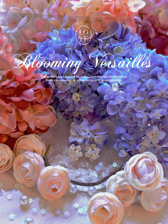 Handmade Pearl Hydrangea Earrings