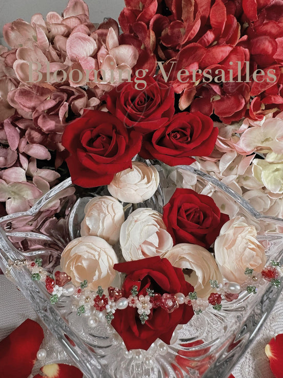 Ruby Serenada Flower Beaded Bracelet