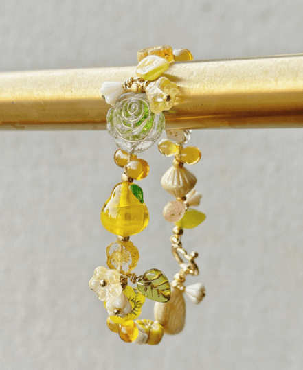 Handmade Lemon Orchard Beaded Bracelet