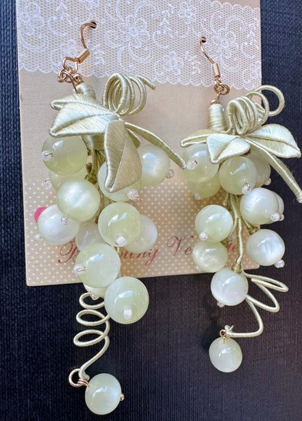 Handmade Grape Earrings,