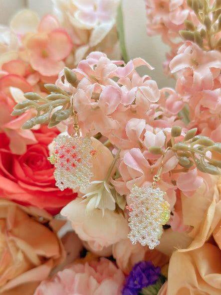 Secret Garden Flower Beaded Earrings
