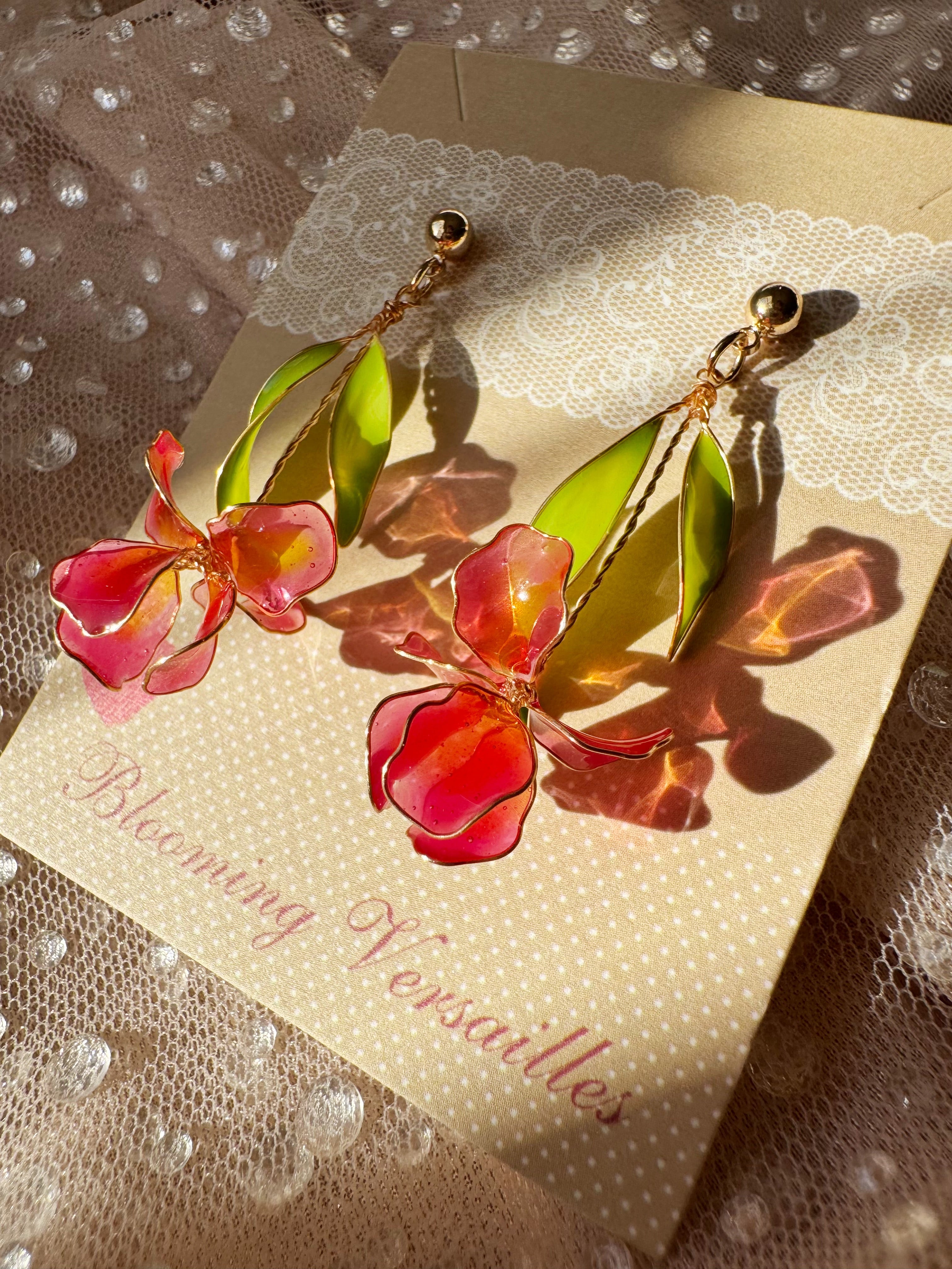 Iris Resin Earrings