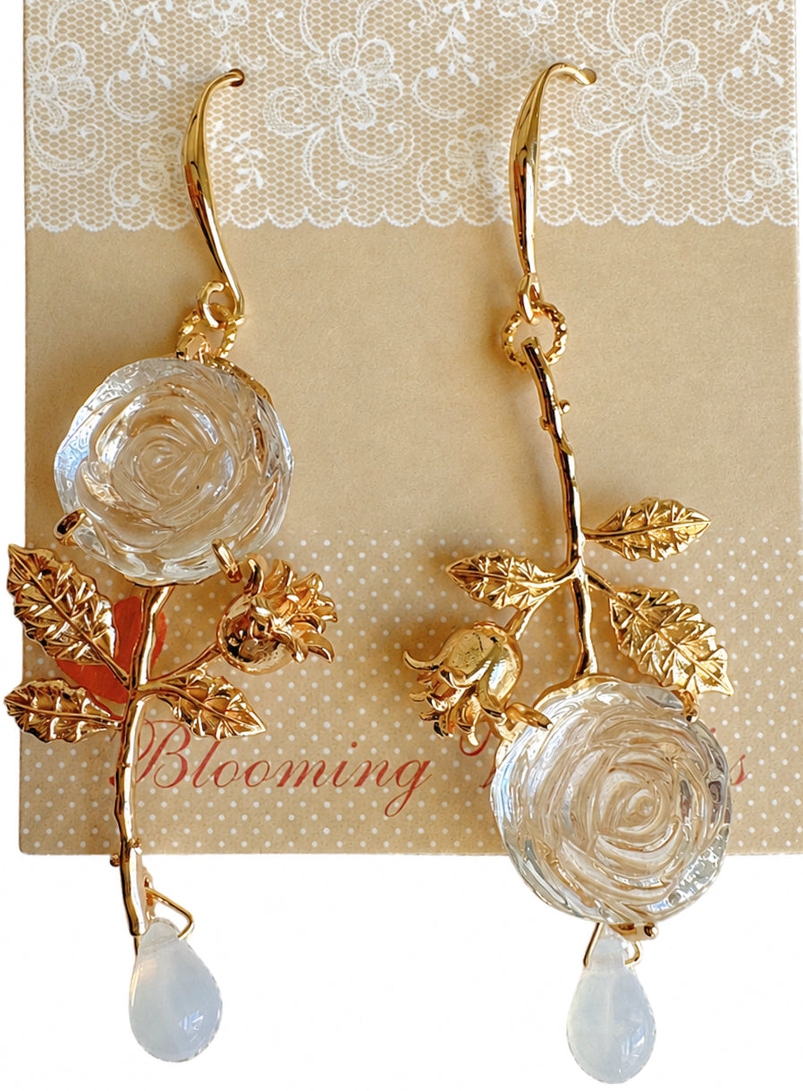 Crystal Rose Earrings