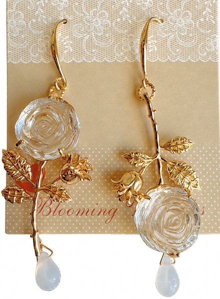 Crystal Rose Earrings