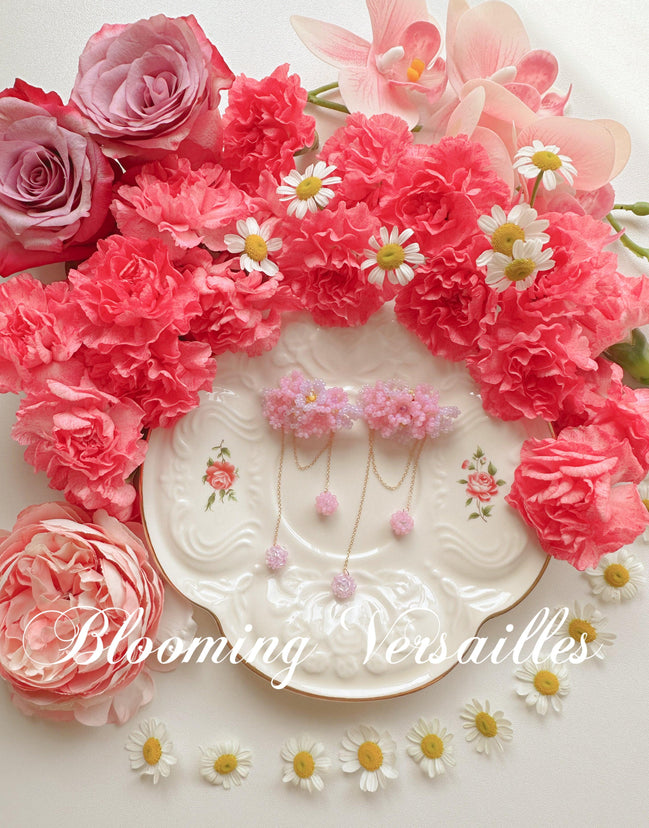 Hanafubuki Flower Beaded Clip