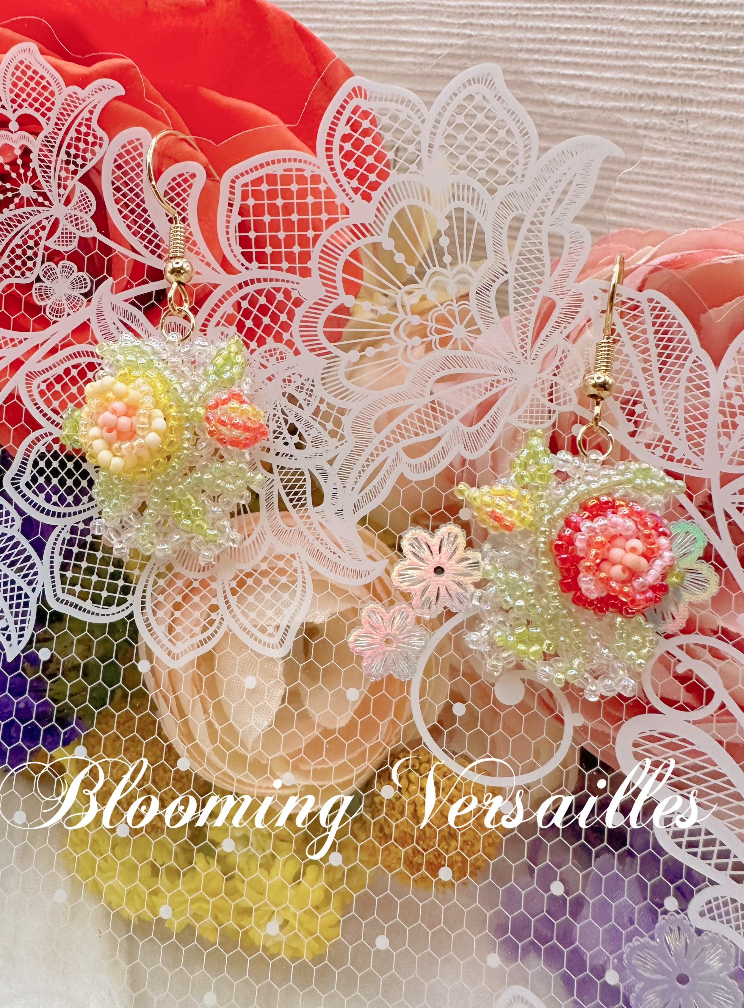 Secret Garden Flower Beaded Earrings