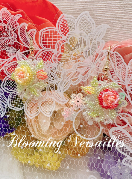 Secret Garden Flower Beaded Earrings