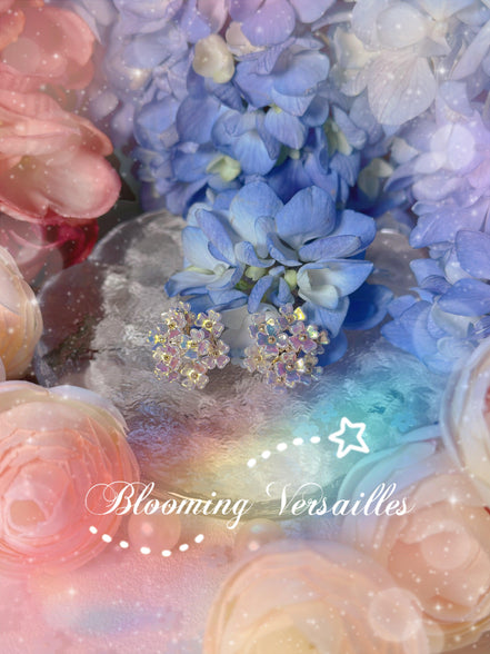 Handmade Pearl Hydrangea Earrings