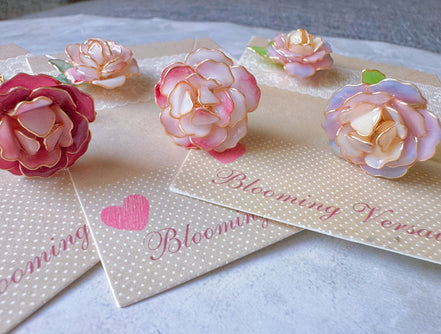 Handmade Paloma Rose Flower Earrings