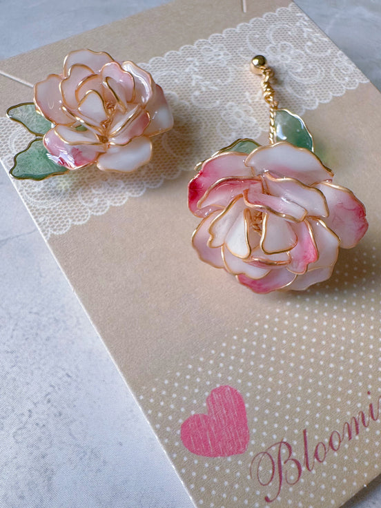 Handmade Paloma Rose Flower Earrings