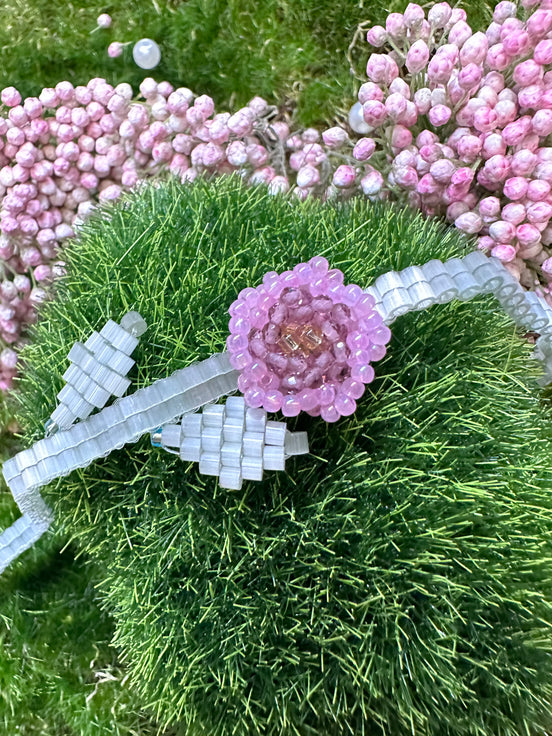 Amethyst Rose Beaded Bracelet