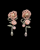 Peach Blossom Beaded Earrings