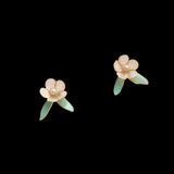 Pear Blossom Pearl Stud Earrings