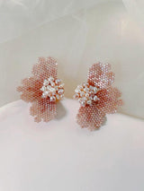 Peony French Beading Earrings