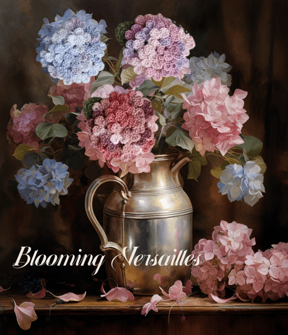 Micro Crochet Hydrangea Brooch