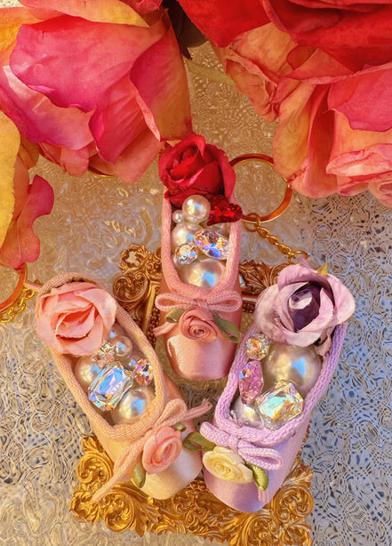 Mini Ballet Point Shoes Keychain