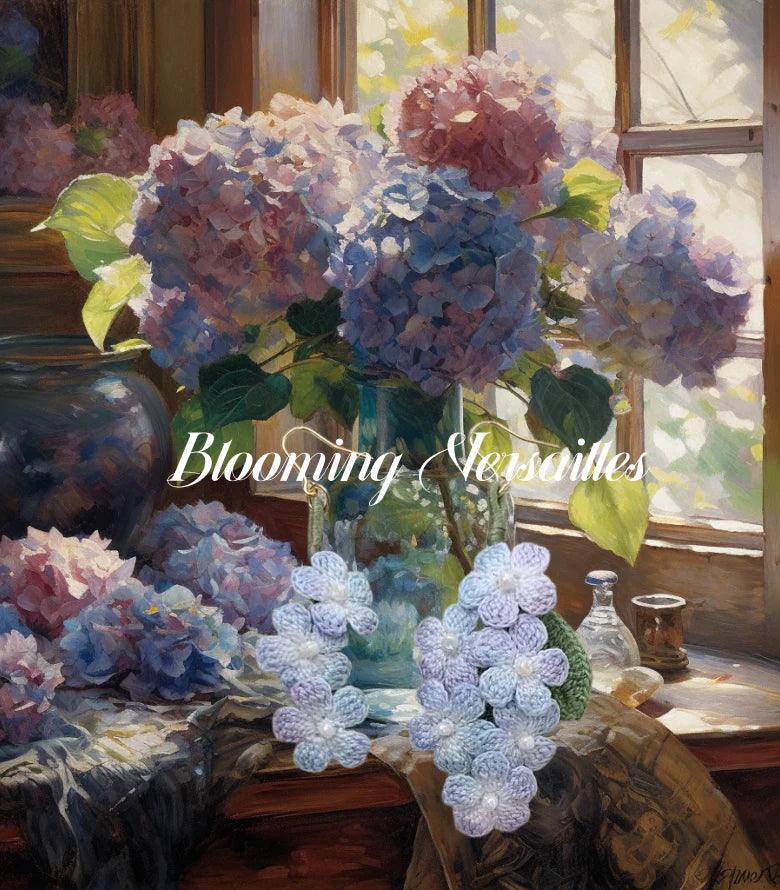 Micro Crochet Hydrangea Earrings