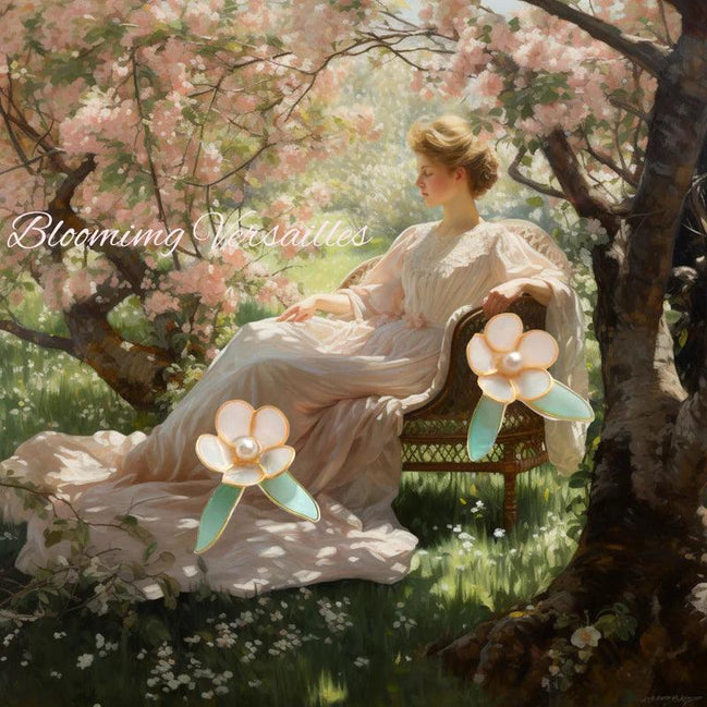 Pear Blossom Pearl Stud Earrings