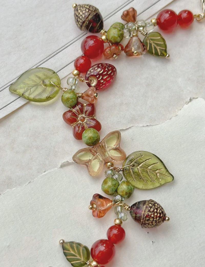 Strawberry Picking Farm: Handmade Beaded Bracelet