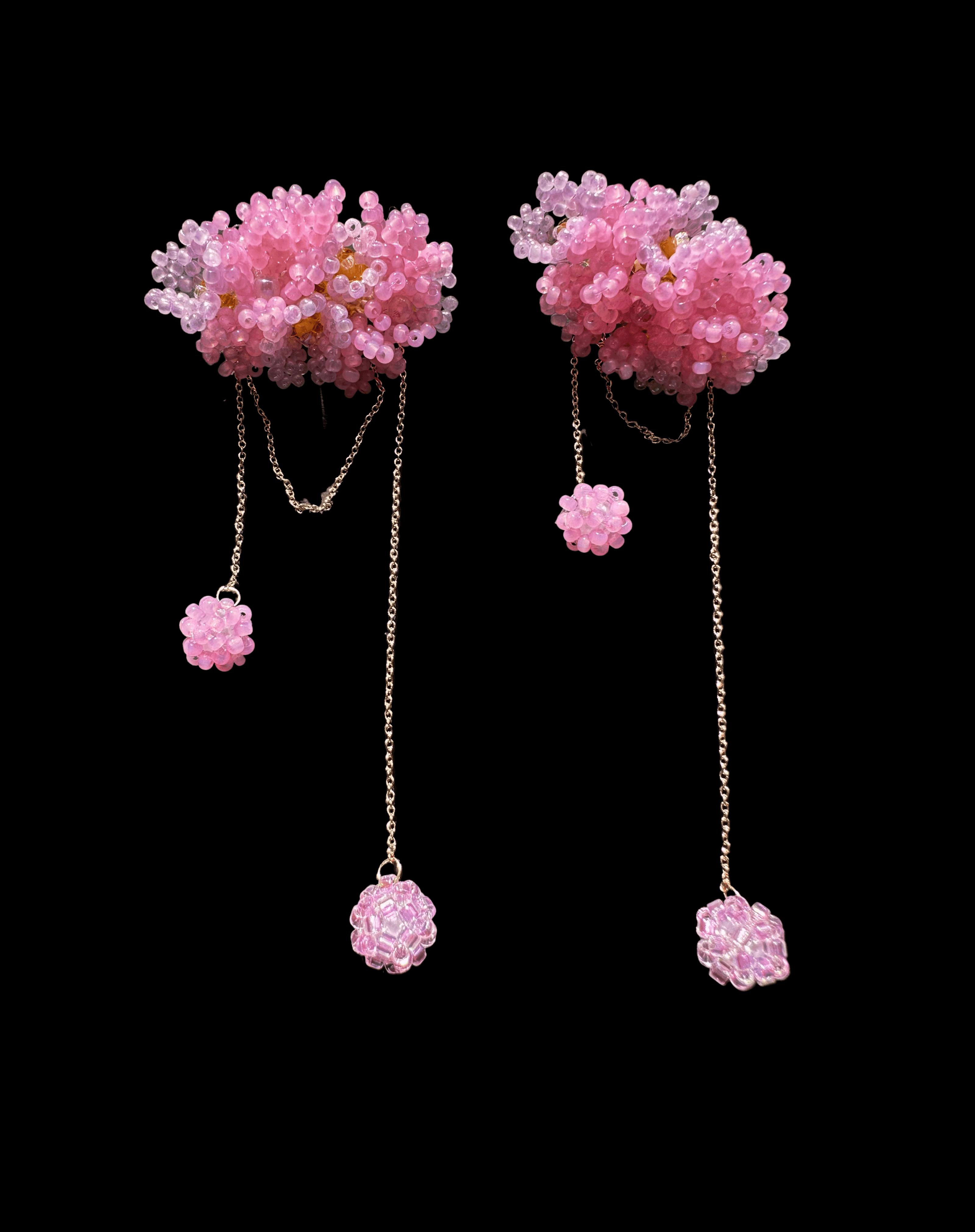 Hanafubuki Flower Beaded Clip