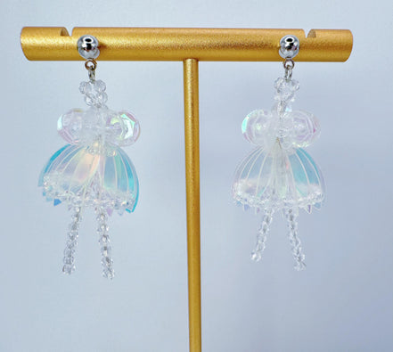 Handmade Iridescent Jellyfish Earrings