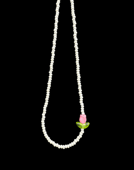 Tulip Beaded Necklace