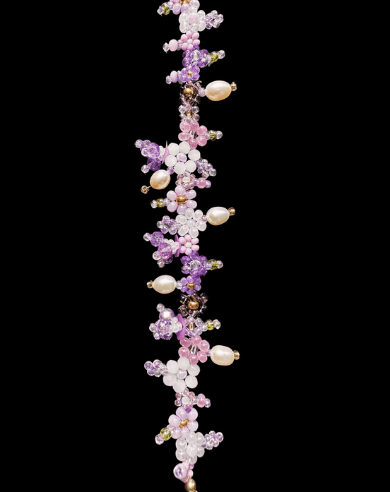 Wisteria Flower Beaded Bracelet